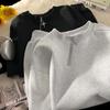 Suéter Meia-Zipper Masculino Primavera e Outono Novo Engrossado Estilo Hong Kong Solto Suéter Masculino Manga Longa Quente Top Jaqueta
