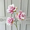 3 flores de rosa artificiales para arreglo de escena de banquete de boda y compromiso, arreglos florales, decoración del hogar, paisajismo con flores de rosa
