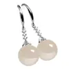 Pendientes Elegantes para Mujer, Pendientes de Calcedonia Imitación Jade Verde, Nuevos Pendientes Largos de Jade Verde de Moda, Pendientes de Piedras Preciosas Antialérgicos