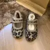 Zapatos Mary Jane de piel con plataforma para mujer, cálidos, forrados de felpa, zapatos de un solo color para Otoño/Invierno 2026, zapatos de algodón, tejido de mezcla de lana, suela suave