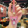 Llavero Creativo y de Moda con Abalorios de Arcilla y Pedrería Cosida, Exquisito Accesorio para Bolsos para Niñas, Decoración de Alta Gama para Coche