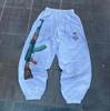 Marca Independiente Comercio Exterior Otoño e Invierno Nuevos Pantalones de Chándal Casuales de Corte Recto Holgados con Estampado Joggers de Invierno Únicos