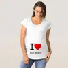 Bebé a bordo pies cargando camiseta estampada ropa de maternidad estilo europeo y americano
