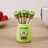 Set de Tenedores de Fruta de Gato de Dibujos Animados Lindo Creativo Alta Apariencia Seguridad Acero Inoxidable de Grado Alimenticio Tenedores de Fruta