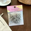 Elásticos de Cabelo Prateados para Crianças, Faixas de Cabelo com Laço para Meninas, Anéis de Polegar com Pérolas, Cordas de Cabelo Trançadas para Meninas, Elásticos de Cabelo para Bebês