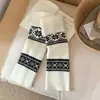 Cubiertas para Calcetines Fair Isle de Otoño e Invierno, Calcetines de Punto Holgados Estilo Bosque Retro, Combinados con Botas de Nieve, Calentadores de Pantorrilla de Invierno Engrosados y Cálidos