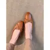Los zapatos de salón individuales poco profundos Chuyuji de estilo retro francés, marrones, con punta cuadrada y lazo para mujer son zapatos Mary Jane para mujer extremadamente hermosos.