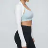 Chaleco Deportivo para Mujer, Ropa Exterior de Manga Larga, Protección Solar, Ajustado, Chal Cardigan Deportivo para Fitness Yoga
