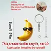 Óculos de Sol Criativos de Acrílico Ornamento de Banana Pendurado Acessórios para Carro Decoração de Interior Pingente de Carro Desenho Animado