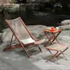 Cadeira de descanso dobrável para exterior, adequada para uso doméstico, varanda e pátio; móveis novos em estilo chinês para pousadas; cadeira de lazer de vime; conjunto de chá e outros acessórios