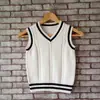 En Stock Nuevo Chaleco de Punto Rayado con Cuello en V Estilo Academia Británica Chaleco Suéter de Uniforme Escolar para Niños Mayores