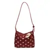 Bolso de Hombro de Lunares con Diseño Único para Mujer 2026 Nuevo Estilo Bloque de Color Versátil Bolso de Axila Bolso Cruzado Vintage de Gamuza