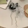 Pinza de Agarre para Cabello con Borla de Mariposa y Pluma Super Hada Diseño de Nicho Sentido Avanzado Pasador Disco para la Parte Trasera de la Cabeza Adorno para el Cabello Pinza de Agarre para el Cabello de Aleación