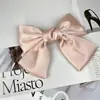 Pinza para el Cabello de Estilo Coreano Celebridad de Internet Estilo Elegante Satén Lazo Grande Pinza Superior Pinza Trasera Pinza de Primavera Princesa de Escape para Mujeres