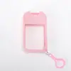 50ml Frasco Spray Estilo Cartão Chaveiro Estojo de Silicone Frasco de Perfume Desinfetante de Álcool Névoa Fina Frasco Vazio Recarregável