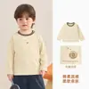 Kaka Panda Roupas Infantis Crianças Algodão Puro Manga Longa Camiseta Camada Base para Bebê Roupas de Outono para Meninos Top para Meninas Primavera/Outono