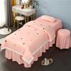 Colcha de Belleza Tencel Modal de Origen Nantong Juego de Cama para Salón de Belleza Juego de Cuatro Piezas Blanco Trébol al por Mayor