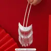 Tocados de la minoría étnica Miao de Guizhou, Horquillas de Plata Étnicas Dong, Horquillas con Borlas, Horquillas Hanfu, Accesorios para Actuaciones Escénicas