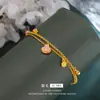 Nova Pulseira Yuanbao Fu de Epóxi Pulseira Banhada a Ouro 24K Imitação Design de Nicho Temperamento Levemente Luxuoso Pulseira Feminina Joias