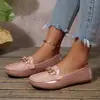 Otoño 2026 Nuevo Llegado Comercio Exterior Tallas Grandes Moda Casual para Mujer Ropa de Abrigo Estilo Europeo Americano Mocasines Slip-on Zapatos Náuticos