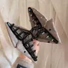 Pinza para el Cabello Triángulo de Lunares para Mujer 2026 Nueva Pinza de Tiburón Grande para Peinados Recogidos en la Parte Posterior de la Cabeza, Accesorio de Lujo para el Cabello