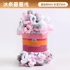 Barra de hielo personalizada hilo de bucle tejido a mano hilo para orejas de dona DIY hilo esponjoso de grosor medio apto para principiantes
