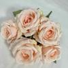 Ramo de novia de 5 cabezas, rosa Diana, flores artificiales, venta al por mayor, flores artificiales para exhibición en el hogar, rosa
