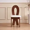 Mesa y Sillas de Comedor Vintage Estilo Francés, Sillas de Comedor de Madera Maciza para Uso Doméstico, Estilo Wabi-Sabi de Mediados de Siglo, Tocador de Diseñador, Respaldo de Sirena