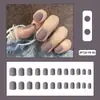 Puntas de Uñas Falsas Desmontables de Color Sólido Cortas Personalizadas Portátiles Parches de Uñas Falsas Terminados al por Mayor Ultra Delgadas