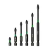Punta de Acero S2 de Alta Dureza con Revestimiento Verde en Forma de Cruz Resistente a Impactos, Punta Magnética Fuerte Antideslizante con Fosfatado Negro Antioxidante para Taladro Eléctrico
