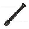 Venta Directa de Fábrica Taladro de Mano Negro de Giro Manual para Manualidades, Mini Taladro de Mano de Tres Mordazas, Herramienta de Perforación Manual