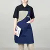 Venta al por mayor de fábrica Delantal de cocina Impermeable y a prueba de aceite Estilo halter para mujer Nuevo delantal de alto valor Personalizado para tiendas de té de leche y cafeterías