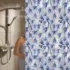 Conjunto de cortina de chuveiro à prova d'água e resistente a mofo para atacado e exportação, incluindo uma cortina de chuveiro, tela de privacidade e cortina de banheiro, projetado para ser à prova d'água e isolante térmico, e pode ser instalado sem furar