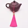 Chapéu com franjas de borla, coroa de metal, pingente de nó chinês, acessórios de joalheria, marcador de livro, acessório de cabeça, pingente para celular, borla pequena