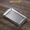 Bandeja Rectangular Vintage de Acero Inoxidable Dorado, Bandeja Industrial Rústica para Restaurante, Plancha Plana para Barbacoa, Vajilla Comercial