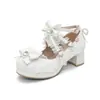 Comércio Exterior Transfronteiriço Primavera e Outono Novos Sapatos Lolita 28-48 Fivela Rasa com Laço Doce Sapatos de Renda