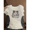 Blusa de Tricô Manga Curta Estilosa Chic Coreana para Mulheres, Nova Tendência Verão 2026 Cropped que Valoriza a Cintura Camiseta