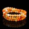 Jingde joyería cuentas de jade natural pulsera multicírculo para mujer simple jade seda dorada jade hielo pulsera joyería al por mayor
