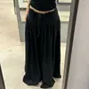 Calça-Saia de Renda Cor Café Cintura Alta Verão 2026 Nova Feminina Emagrecedora Reta Solta Casual Plissada