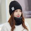 Chapéu feminino de inverno com forro de lã engrossado estilo coreano, chapéu de lã para outono e inverno, chapéu de algodão quente para mulheres, chapéu de malha para homens