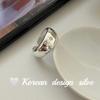 Anillo de Estilo Coreano Estilo Ins Diseño Simple Plata Joyería Plata Esterlina 925 Edición Ancha Anillo con Incrustaciones de Diamantes Apilado para Usar Anillo de Nicho de Alta Gama