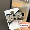 Elástico de cabelo luxuoso e elegante com strass, doce e brilhante com diamantes, scrunchie em formato de laço para rabos de cavalo e coques