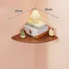 Prateleira de armazenamento de parede para itens diversos no quarto, estante triangular para livros de uso doméstico, prateleira de armazenamento de livros multifuncional sem furos