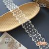 Encaje bordado de malla beige coreano diy lazo material accesorios de ropa cinta accesorios para el cabello