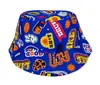 Sombrero de pescador para niños transfronterizo verano nuevo sombrero para el sol sombrero con estampado de dibujos animados sombrero para el sol para bebé venta al por mayor T492