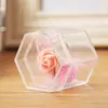 Decorações Caixa de Doces Hexagonal Transparente Chinesa Caixa de Doces Formato Hexagonal Pequena Caixa de Armazenamento Quadrada Caixa de Embalagem de Lama de Cristal