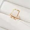 Anillo de Acero Inoxidable de Cinco Puntas de Nueva Moda Transfronterizo Anillo Personalizado Cortado Hueco Corazón de Melocotón Redondo Simple de Acero de Titanio