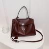 Bolso de mano para mujer, de alta calidad, elegante, texturizado, ligero, de lujo, portátil, de platino, sencillo, de gran capacidad, para uso diario y ocio.
