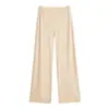 Pantalones elegantes de pierna ancha, corte holgado con cintura en V, casuales y relajados para estar en casa, diseño de pierna recta, pantalones deportivos que ciñen la cintura