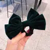 Pasador de Terciopelo con Lazo Grande para el Cabello Femenino Popular Coreano Accesorios para el Cabello en la Parte Trasera de la Cabeza Elegante Pasador de Pato Pasador Pasador Tocado